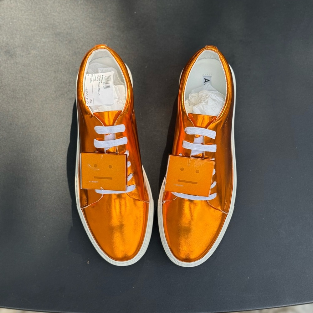 Acne Orange Metallic Women’s Sneakers
